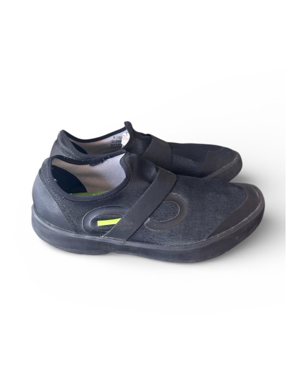 OOFOS OOmg Low Fiber Recovery Black‎ Slip On Mesh Shoes Size 11